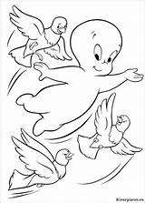 Kleurplaat Spookje Vriendelijke Casper Downloaden sketch template