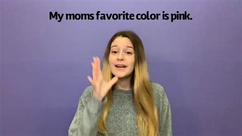 favorite color asl video youtube