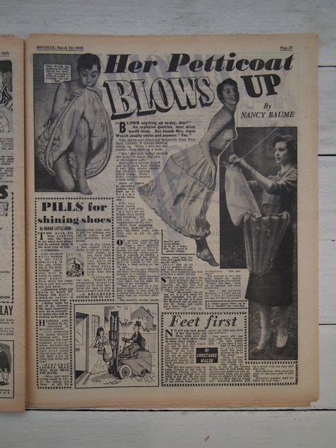 1950s Reveille Newspaper Headlines Pin Ups Adverts And Features