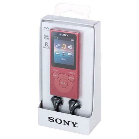 sony walkman nw e394 red 8gb digital media player for sale online ebay