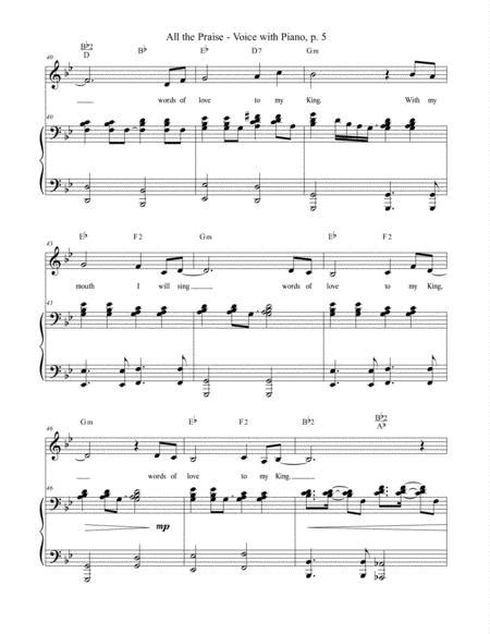 praise worship  voice  piano lead sheet included