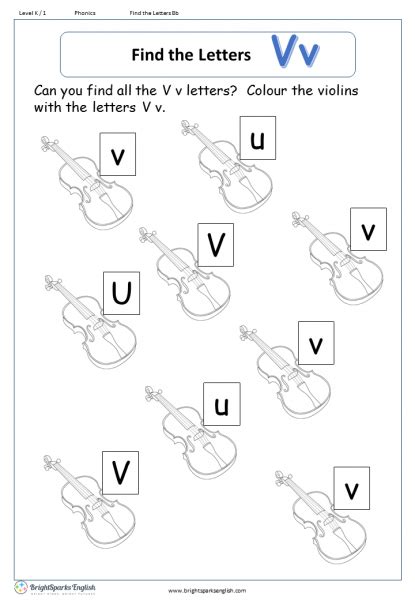 find  letter  worksheet english treasure trove