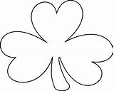 Shamrock Clover Clipart Coloring Leaf Lineart Drawing Line Four Clipartof Cliparts Getdrawings Clipground Ai sketch template