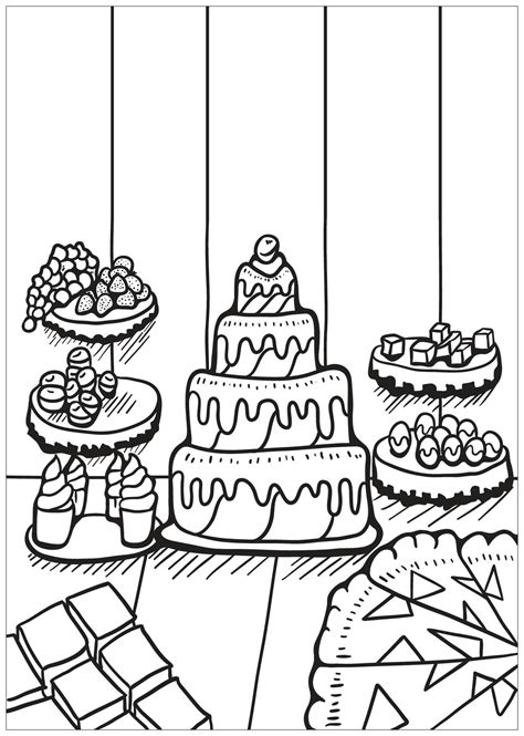 coloring pages coloring  book cupcake