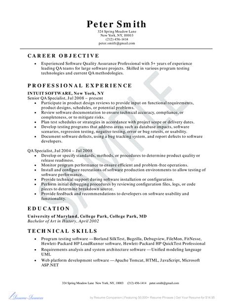 quality resume examples quality assurance analyst resume examples
