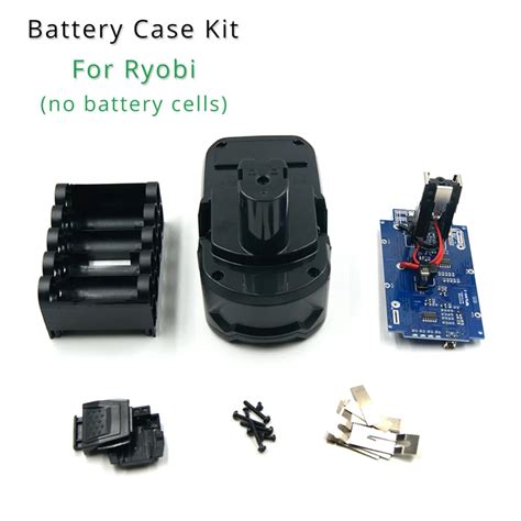 battery pcb circuit board case kit  ryobi p p p lithium battery plastic shell