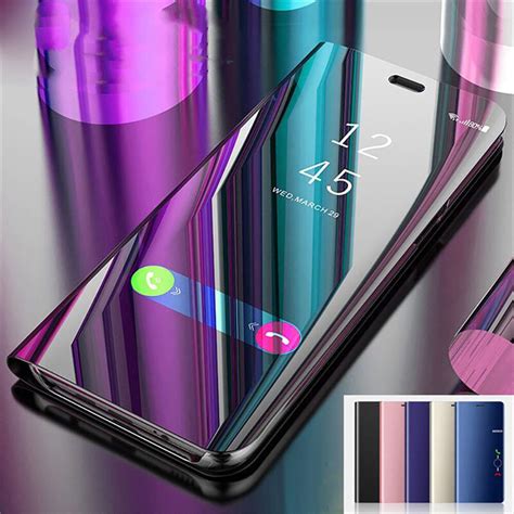 leather stand phone case cover for huawei mate 20 20 pro mirror plating