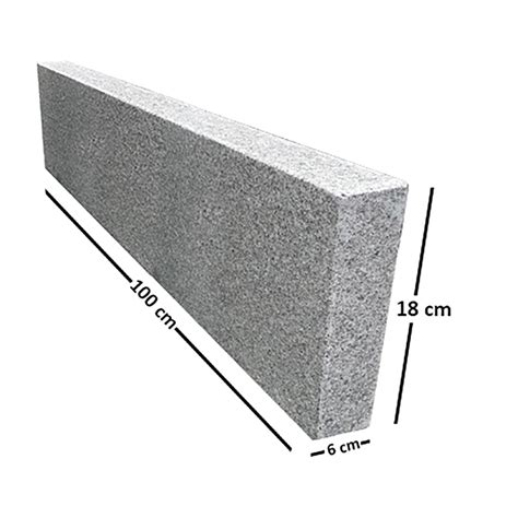 granit randstein grau allseits geflammt  cm   cm   cm kaufen bei obi