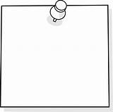 Thumbtack Clipart Cliparts Library Sticky Notes Clip sketch template