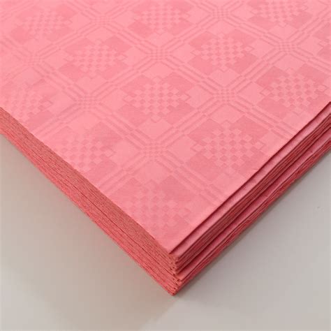 pink paper table cover