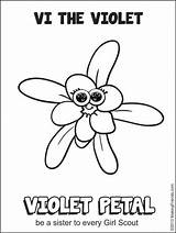 Daisy Scout Petal Coloring Girl Pages Flower Violet Sister Every Petals Friends Scouts Rose Sheets Makingfriends Printable Sheet Rosie Gs sketch template