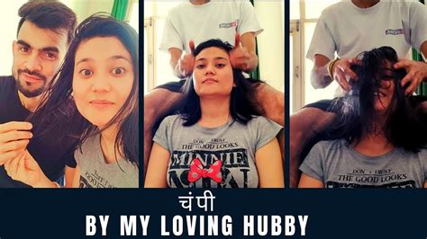 First Time Hubby In My Vlog चंपी By Hubby Hairs Massage Youtube