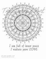 Coloring Mandala Pages Mantra Lds Adult Visit Inner Peace Quote sketch template