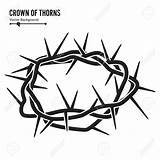 Crown Thorns Jesus Drawing Silhouette Christ Getdrawings sketch template
