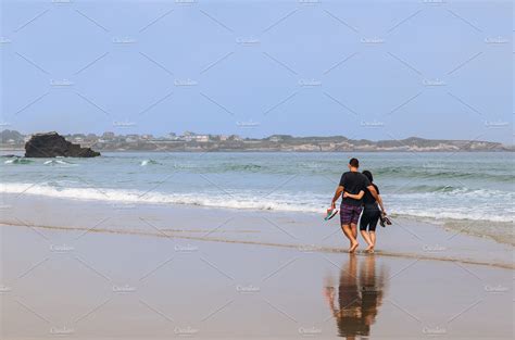 Couple Strolling In The Beach High Quality People Images ~ Creative