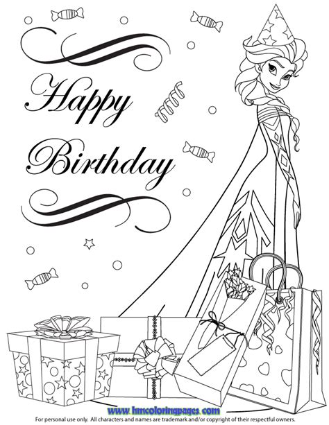 olaf happy birthday coloring pages coloring pages