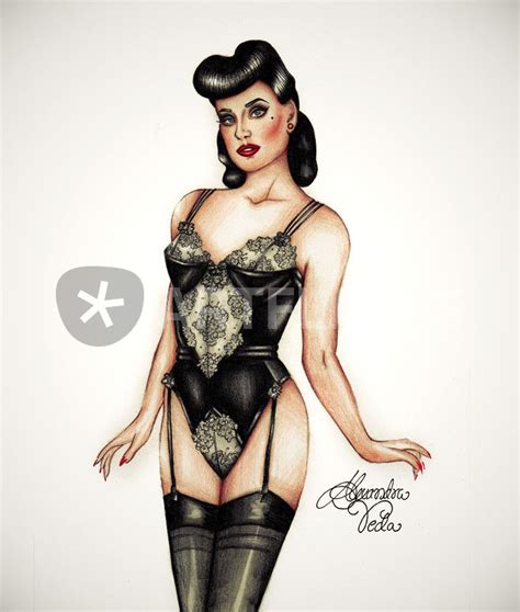 40s Lingerie Drawing Art Prints And Posters By Alexandra