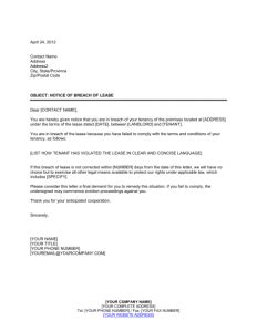 breaking lease letter template business