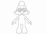 Smurf Brainy sketch template