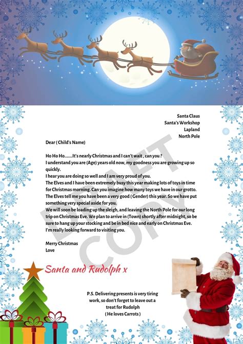 Personalised Letter From Santa Mitchell S Miracles