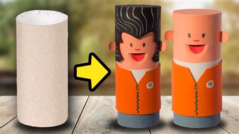 diy toilet paper roll craft miniature people craft ideas  kids