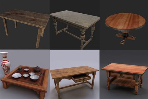3d collection tables cgtrader