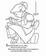 Coloring Nursery Miss Little Rhymes Muffet Pages Goose Rhyme Mother Kids Printables Printable Preschool Colouring Bluebonkers Sheets Clipart Color Below sketch template