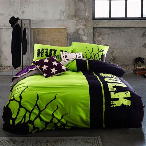 incredible hulk bedding set queen size for teen ebeddingsets