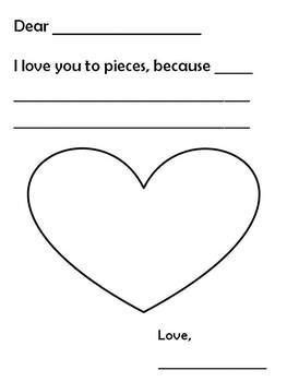 love   pieces valentines writing  paper tearing craft