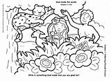 Creation Coloring Pages Sunday School Getdrawings Wheel sketch template