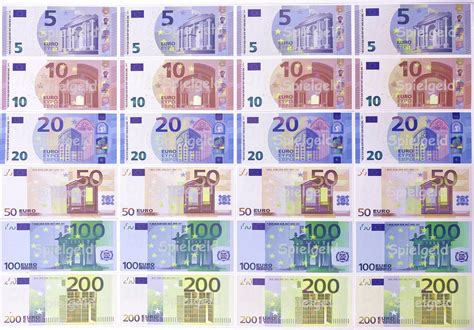 spielgeld  bunt gemischte euro scheine von dekospass