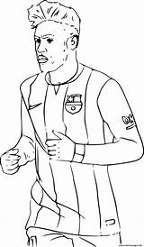 Neymar Coloring Pages Messi Barcelone Soccer Fc Ronaldo Print Lionel Jr Printable Cristiano Goalie Color Drawing Athletes Famous Vs Step sketch template