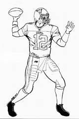 Brady Pages Quarterback Rodgers Coloringhome Bengals Getcolorings Educativeprintable sketch template