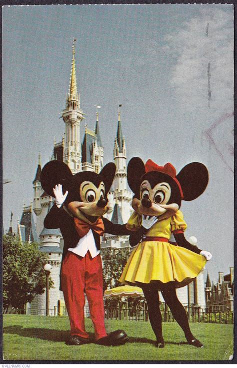walt disney world mickey  minnie mouse florida united states  america postcard