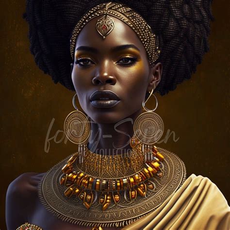African Goddess Royal Beauty African American Art African Beauty