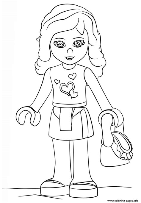 lego friends olivia girl coloring pages printable