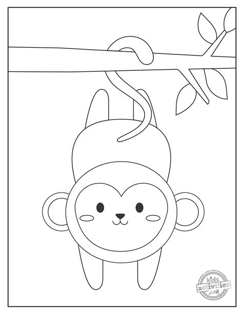 printable monkey coloring pages kids activities blog
