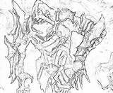 Diablo Demon Weapon Hunter Coloring Pages Printable sketch template