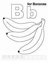 Bananas Handwriting Bestcoloringpages sketch template