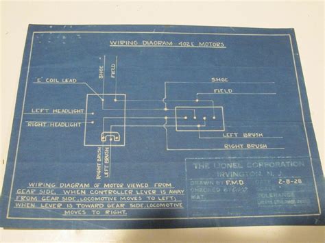 lionel prewar wiring diagram blueprint copy   motors