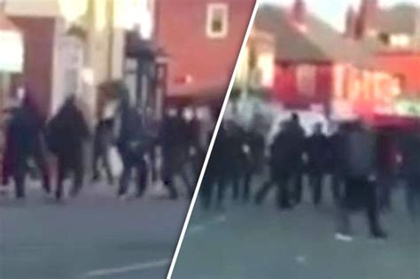 Video Gangs Fight In Massive Brawl In Liverpool Street Near Anfield