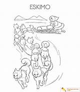 Coloring Eskimo Igloo Pages Kids Date sketch template