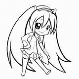 Hatsune Miku Coloring Chibi Anime Vocaloid Coloringhome Coloring4free sketch template