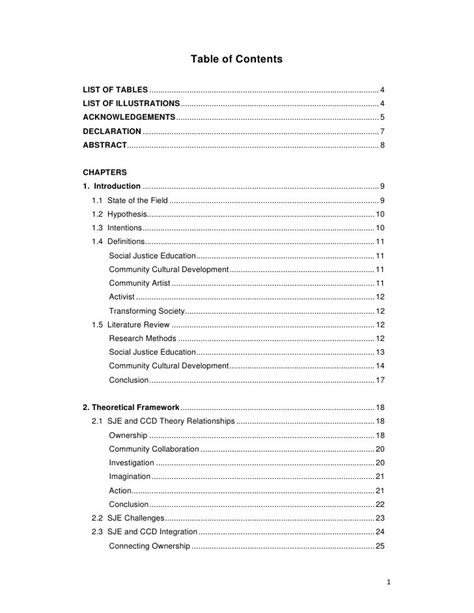 essay contents page dissertation table  contents