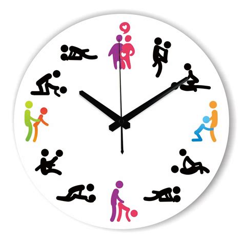 Modern Design Kama Sutra Sex Position Wall Clock For Bedroom Wall