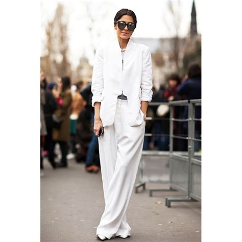 White 2 Pieces Sets Womens Business Suits Formal Pant Suits For