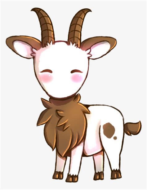 goats head clipart cute anime chibi goat cute drawing  png