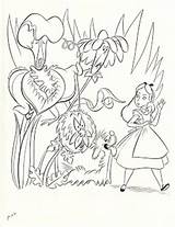 Alice Wonderland Coloring Flowers Disney Pages Golden Book Original Getdrawings Vintage Grant Bob Garden sketch template