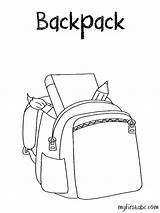 Coloring Pages Backpack Cpu Clipart Printable Library Furniture Getdrawings Getcolorings Popular sketch template