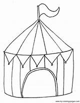 Circus Tent Coloring Pages Preschool Carnival Drawing Colouring Crafts Theme Printable Activities Color Preschoolers Craft Getdrawings Drawings Getcolorings Tents Sheets sketch template